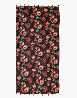 Foulard noir imprimé