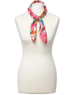 Foulard satiné fleuri
