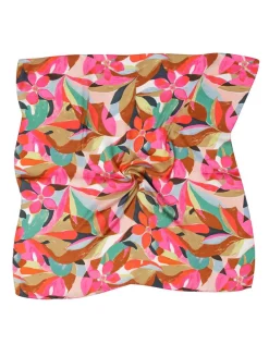 Foulard satiné fleuri