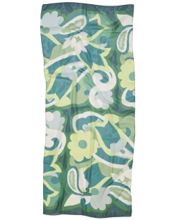 Foulard vert à motifs