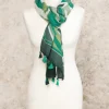 Foulard vert imprimé