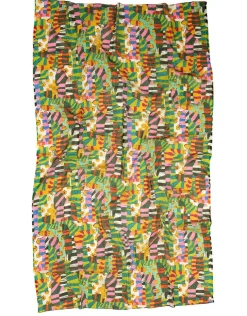 Foulard vert imprimé