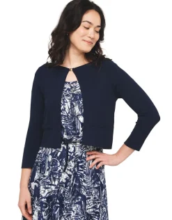 Gilet boléro bleu léger