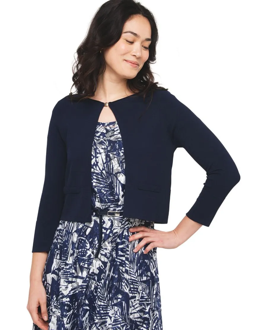 Gilet boléro bleu léger