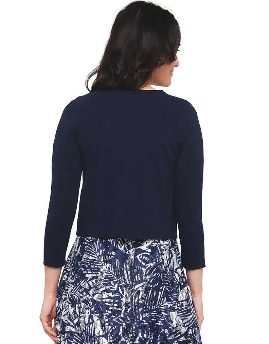Gilet boléro bleu léger