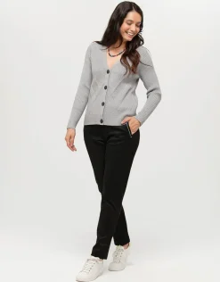 Gilet boutonné gris