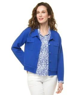 Gilet col chemisier bleu