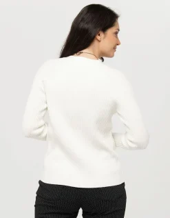 Gilet écru graphique