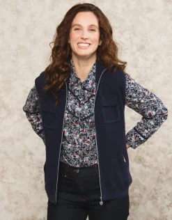 Gilet sans manches bleu