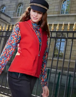Gilet sans manches rouge