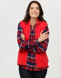 Gilet sans manches rouge