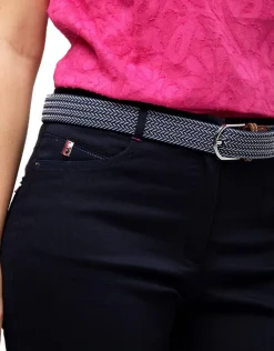 Jean 7/8 bleu foncé coton