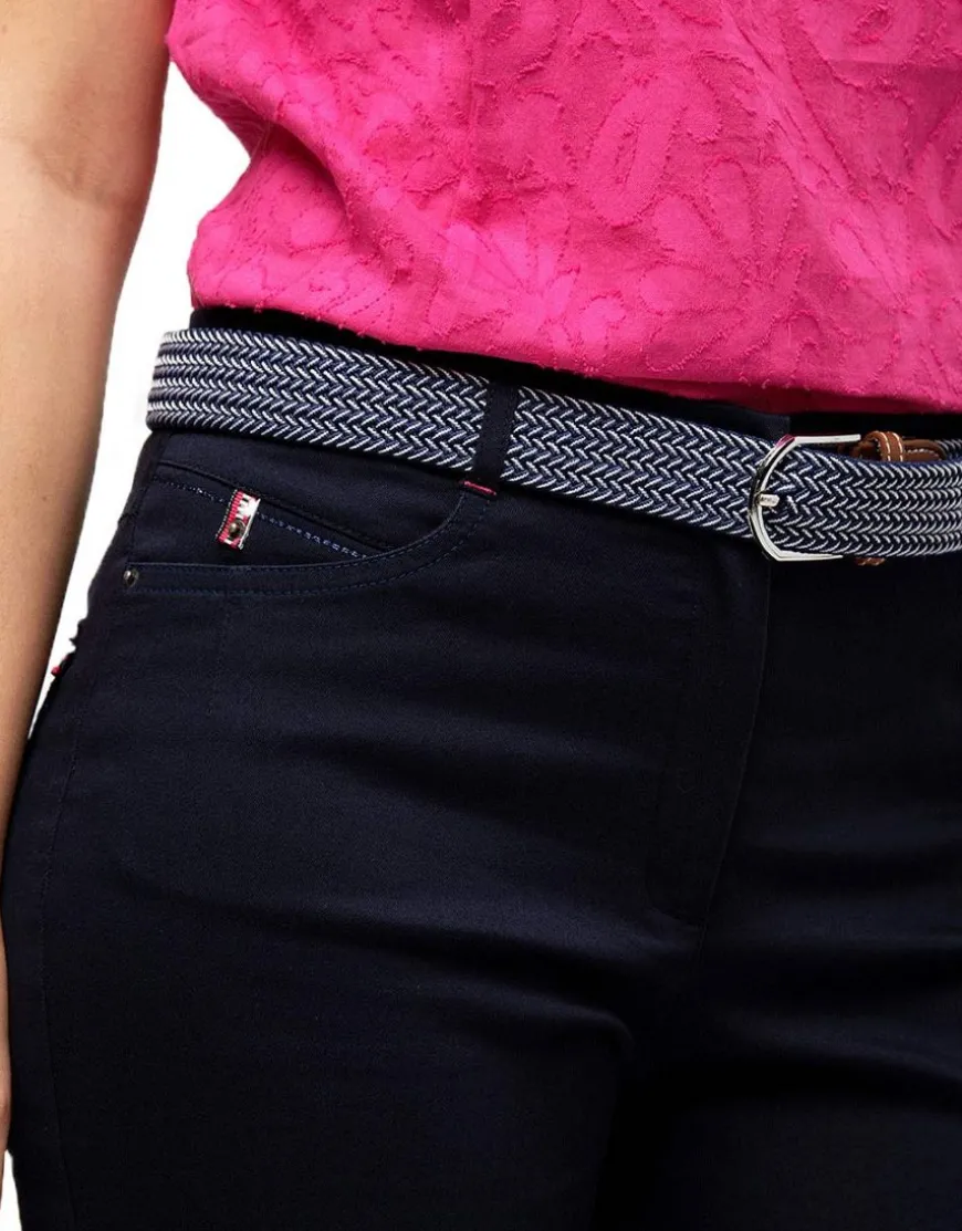 Jean 7/8 bleu foncé coton