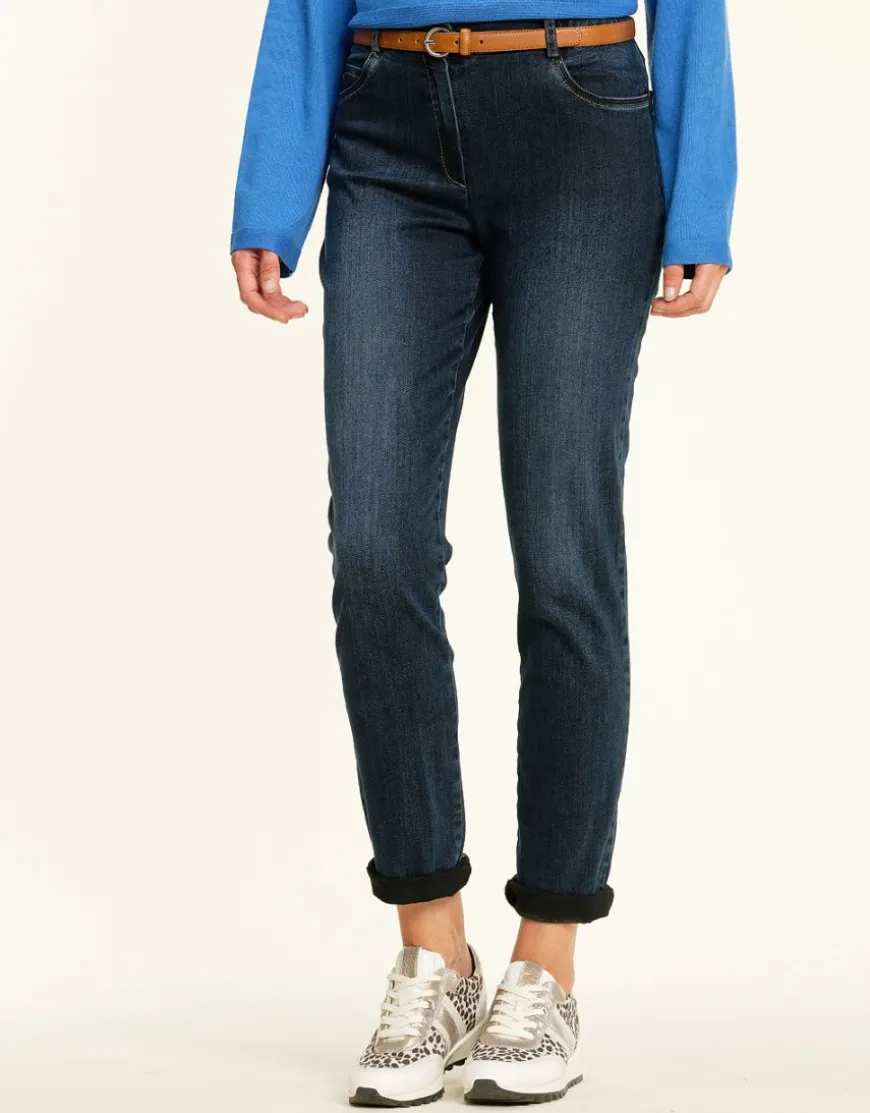 Jean 7/8 bleu stretch