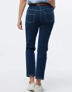 Jean droit bleu foncé