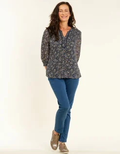 Jean 7/8e bleu moyen