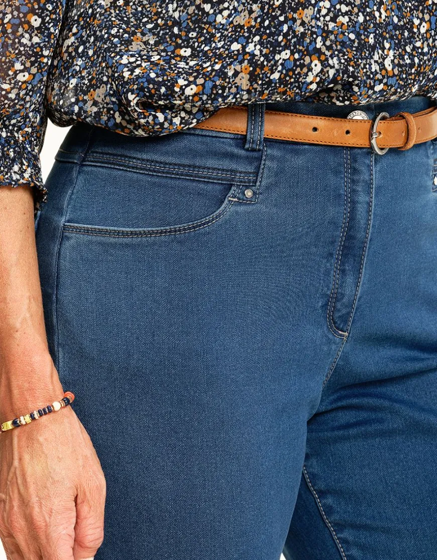 Jean 7/8e bleu moyen