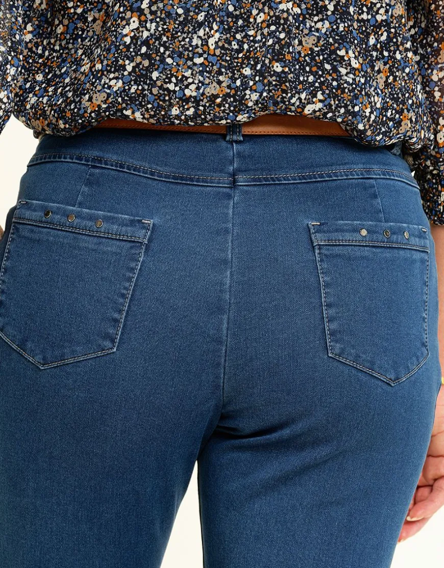Jean 7/8e bleu moyen
