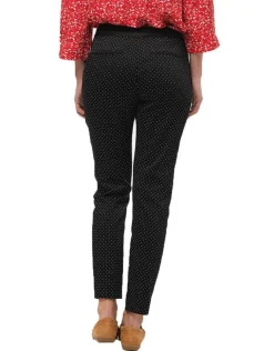 Jegging noir à pois coton