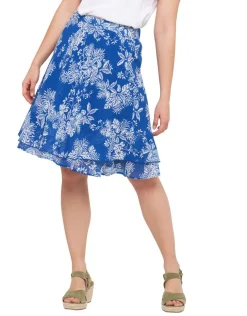 Jupe 100% coton bleu