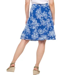 Jupe 100% coton bleu