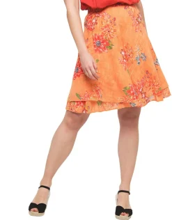 Jupe 100% coton orange