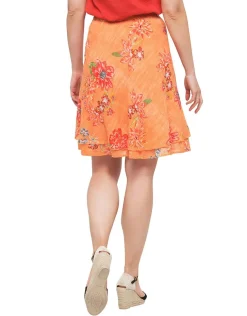 Jupe 100% coton orange