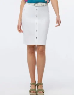 Jupe chic coton blanc