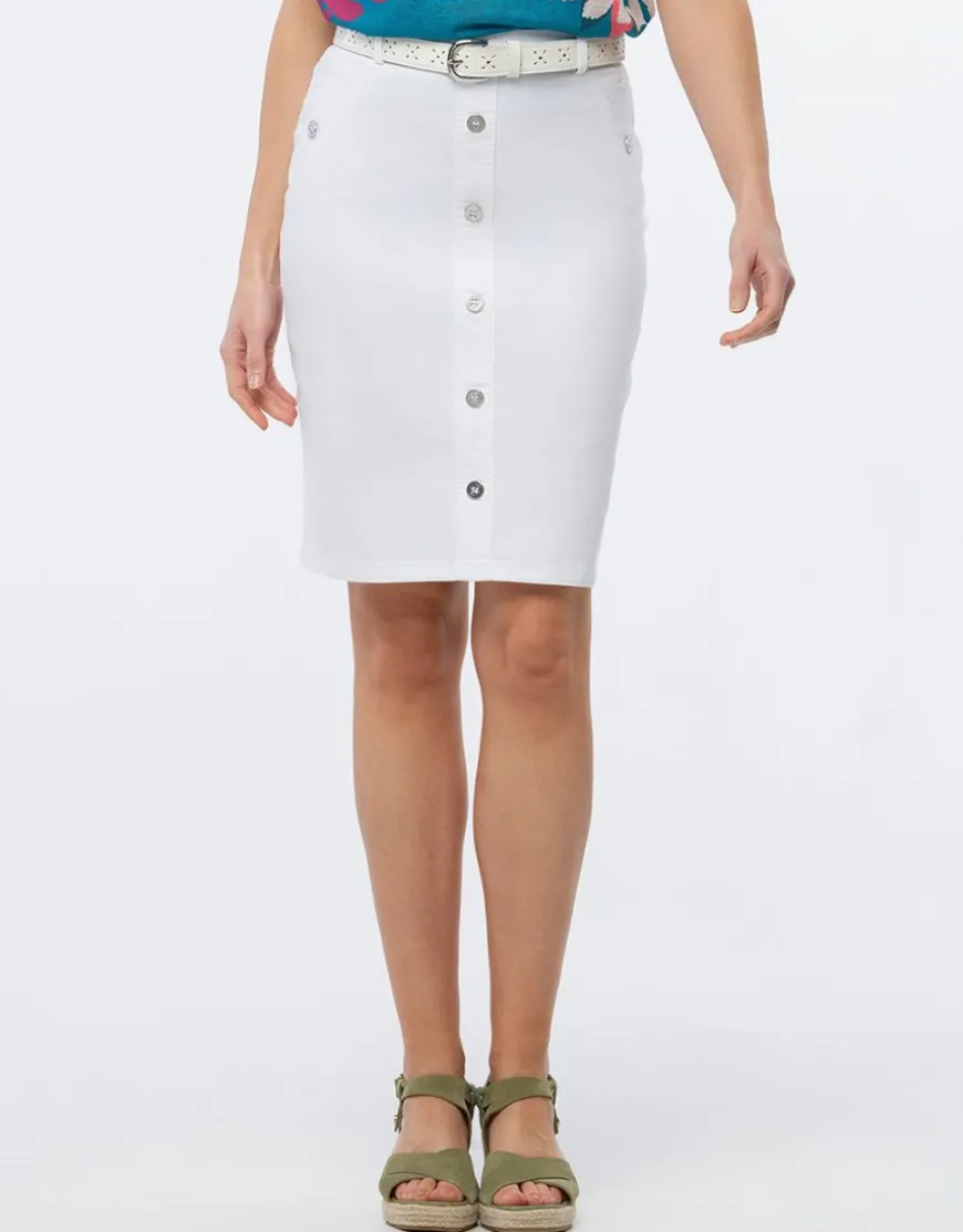 Jupe chic coton blanc