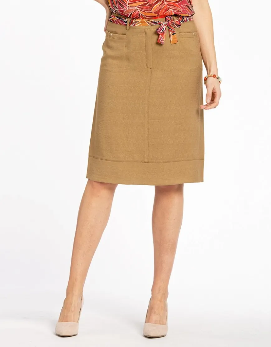 Jupe chic marron clair