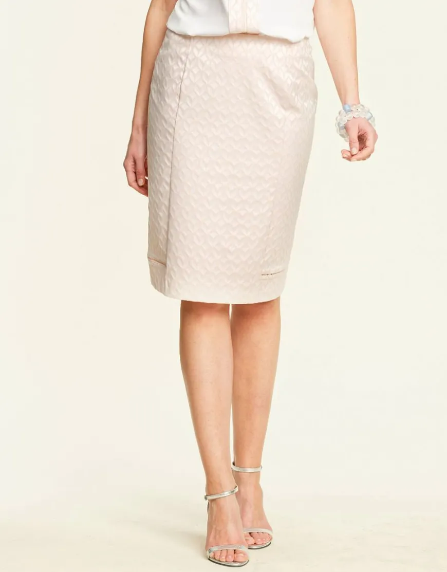 Jupe chic tailleur rose