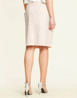 Jupe chic tailleur rose