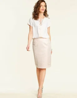 Jupe chic tailleur rose