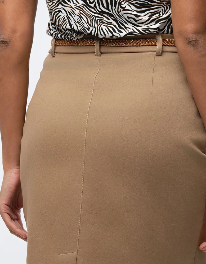 Jupe coton beige