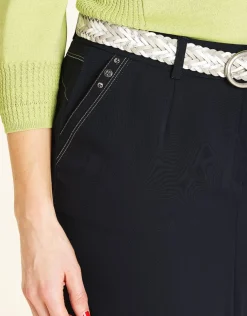 Jupe droite navy