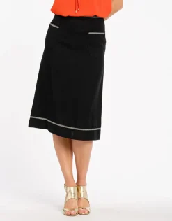 Jupe noire droite chic