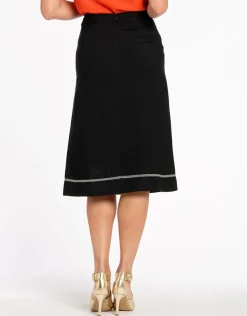 Jupe noire droite chic