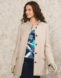 Manteau chic laine beige