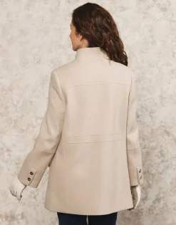 Manteau chic laine beige