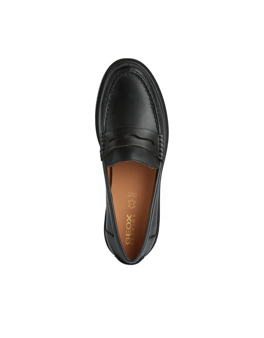 Mocassin 100% cuir noir GEOX