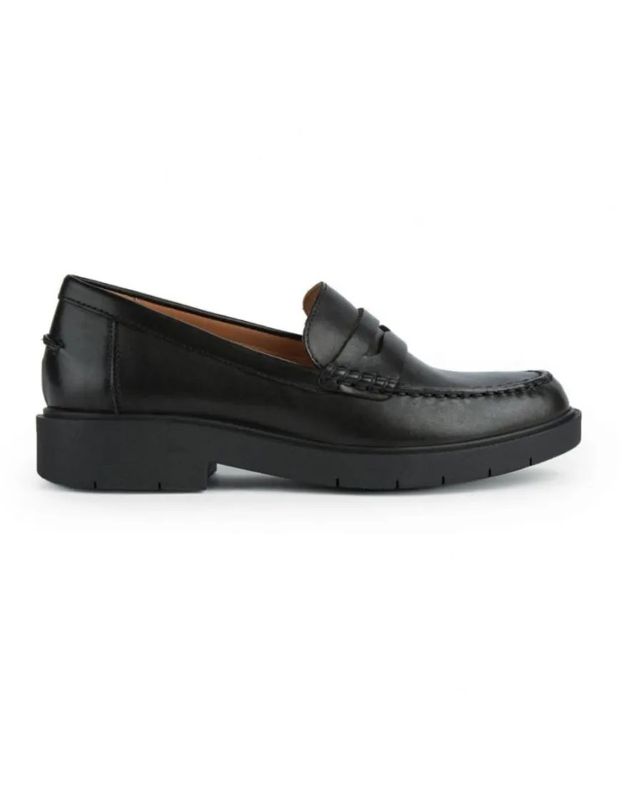 Mocassin 100% cuir noir GEOX