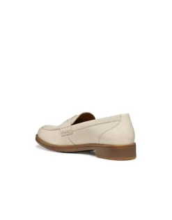 Mocassin cuir lisse beige GEOX