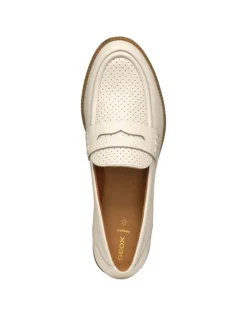 Mocassin cuir lisse beige GEOX