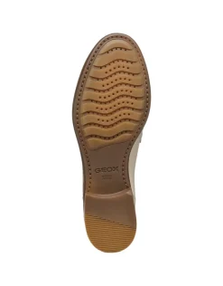 Mocassin cuir lisse beige GEOX