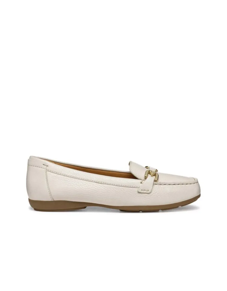 Mocassin léger cuir blanc GEOX