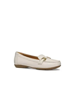 Mocassin léger cuir blanc GEOX