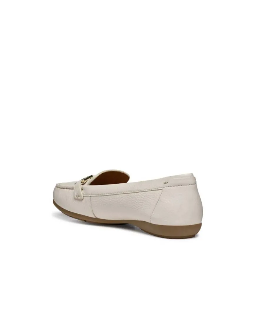 Mocassin léger cuir blanc GEOX