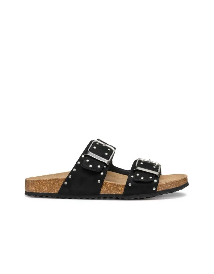 Mules plates noir GEOX