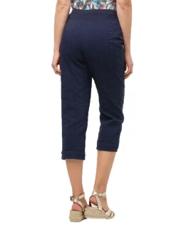 Pantacourt fluide bleu