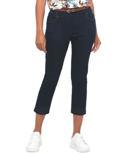 Pantacourt jean bleu